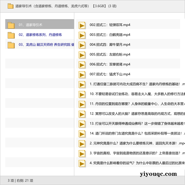道家导引术(含道家修炼、丹道修炼、龙虎六式等) 【3.6GB】-以北资源站
