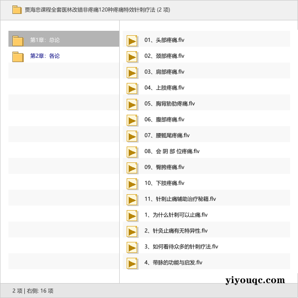 贾海忠课程全套医林改错非疼痛120种疼痛特效针刺疗法-以北资源站