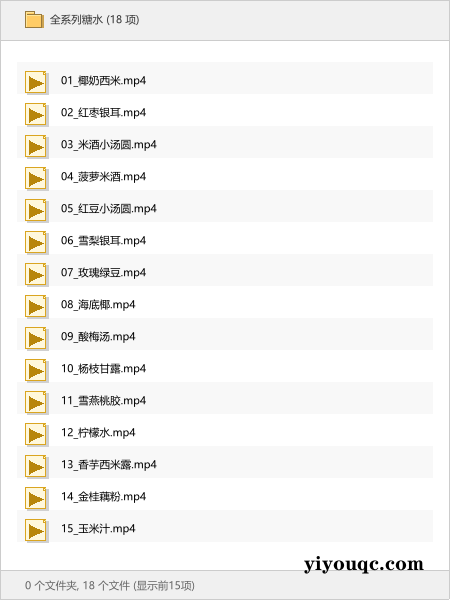 全系列糖水-以北资源站