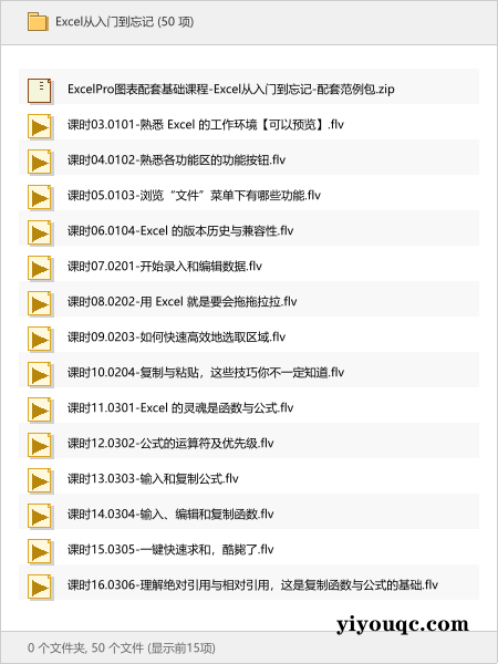Excel从入门到忘记-以北资源站