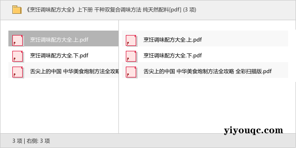 《烹饪调味配方大全》上下册 千种双复合调味方法 纯天然配料[pdf]-以北资源站