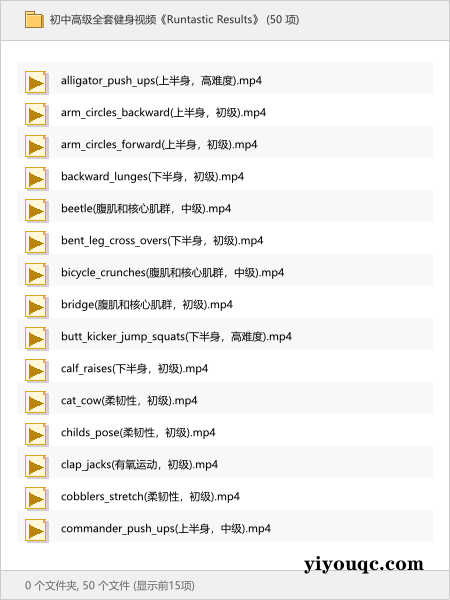初中高级全套健身视频《Runtastic Results》-以北资源站