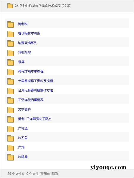24 各种油炸类炸货美食技术教程-以北资源站