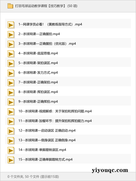 打羽毛球运动教学课程【技巧教学】-以北资源站
