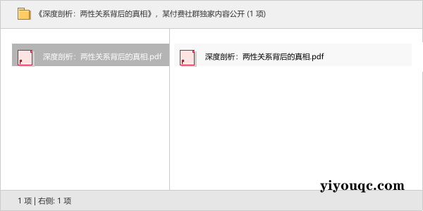 《深度剖析:两性关系背后的真相》,某付费社群独家内容公开-以北资源站