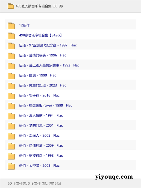 490张无损音乐专辑合集-以北资源站