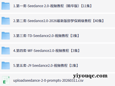 新版Seedance2.0保姆级教程,5套合集带你精通!-以北资源站
