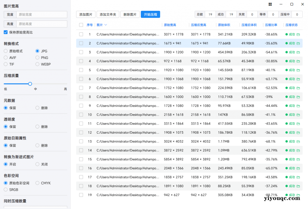 Windows用户必备!免费无广告的极速图片批量压缩与格式转换神器,桌面版高效处理海量图片-以北资源站