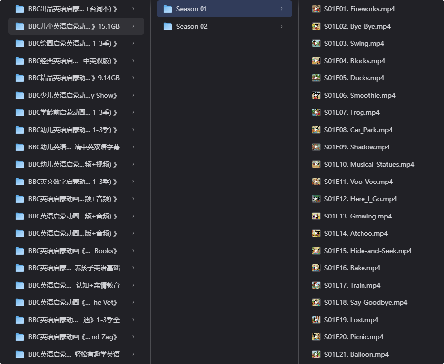 BBC英语启蒙动画,孩子爱上开口说英语-以北资源站